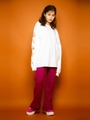 FRILL RIB PANTS/PURPLE