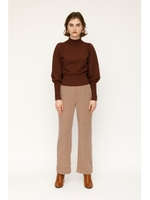 GEOMETRIC SLACKS/M/BRN7