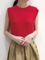 HIGH TWIST N/S PULLOVER  / ノースリーブニットプルオーバー/RED
