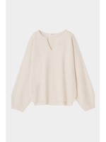 KEY NECK LOOSE ニット/O/WHT1