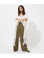LACE FRINGE GOWN/O/WHT1