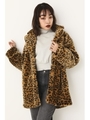 LEOPARD FAKE FUR COAT/BEG