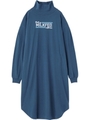 LOGO TURTLENECK DRESS/ブルー