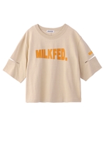 OPEN SLEEVE LOGO TOP/ベージュ