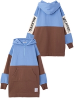 PANELLED HOODED DRESS/ライトブルー