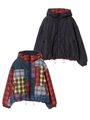 PATCHWORK PUFFER JACKET/レッド
