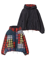 PATCHWORK PUFFER JACKET/レッド