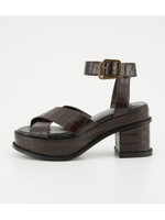 PLATFORM EMBOSS SANDAL/BRN