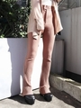 RIB FLARE W BUTTON PT/BRN