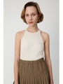 RIB KNIT HALTER NECK トップス/IVOY3