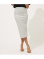 RIB TIGHT MIDI SKIRT/T.GRY