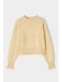 ROLL HEM ニットトップ/L/YEL1