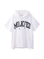 SIDE ZIP HOODED TOP/ホワイト