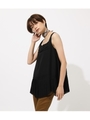 SNAKE TIERED TUNIC/BLK