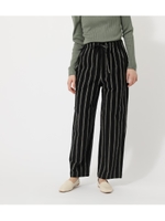 STRIPE EASY WIDE PANTS/柄BLK5