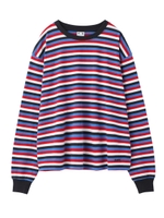 STRIPED L/S TEE/ブラック
