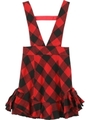 SUSPENDER MINI SKIRT/レッド