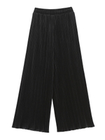 VELOUR PLEATED PANTS/ブラック