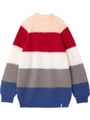 WIDE STRIPED HIGH NECK KNIT TOP/マルチ