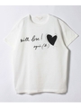 WL84 TS　ハート Tシャツ/ホワイト系