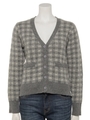 WOMENS CHECK CARDIGAN/Gray