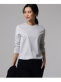 [L]【洗える・UVカット・接触冷感・抗菌防臭】7分袖クルーネックTシャツ/ライトグレー(011)