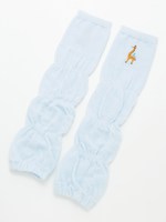 [ベビー]オリジナルアニマルポイント付きギャザーレッグウォーマー/ライトブルー