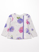 [ベビー]ピオニープリント長袖Tシャツ/パープル