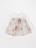 [ベビー]ローズレースプリント長袖Tシャツ/ベージュ
