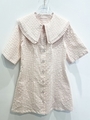 ginghamcheck blouse one-piece/pink