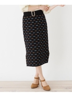 urban hymns ブロックラインニットタイトスカート/ブラック(019)