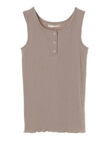 ・Petit Fleur ヘンリードットボタンタンク/ベージュ