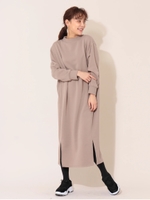 ・RAY CASSIN モックネックウラキモウワンピース/ベージュ