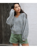 【ANAP】MIXニットプルオーバー/ホワイト(001)