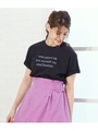 【AULI】 メッセージロゴTシャツ/ブラック(027)