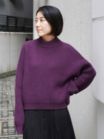 【Ca】ハイネックボリュームワッフルニット/PPL