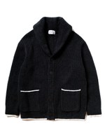 【Joel Robuchon & gelato pique】 HOMME 'カシミヤMIXスムーズィー'ショールカーディガン/BLK