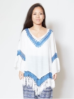 【Kahiko】クロッシェレースフリンジトップス/ホワイト