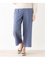 【LLあり】ベルテッドワイドパンツ/ライトブルー(091)