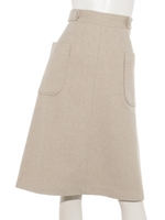 【Rewde】ポケット付台形スカート（9R10-117481）/ベージュ