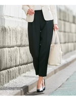 【S-3L/洗濯機可/2WAYストレッチ】ダブルクロスセンタープレステーパード/ブラック(019)