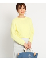 【S~Lサイズあり・洗える】コットンニットプルオーバー/レモンイエロー(031)