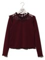 【TORTE】レースヨークテレコTOPS/レッド系