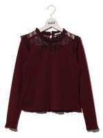 【TORTE】レースヨークテレコTOPS/レッド系