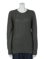 【Tricott Muge】TMハニカム編みプルオーバー/グレー