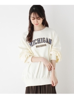 【University of Michigan】ビッグクルー裏毛プルオーバー/アイボリー(004)