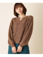【WEB限定プライス/WEB限定サイズ有/前後2way】ラメ混ニット/ブラウン(042)