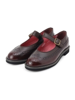 【WEB限定販売】HARUTA（ハルタ）ウイングチップストラップシューズ/ダークブラウン(743)