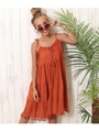 【anap mimpi】 タッセルキャミソールワンピース/レンガ(068)