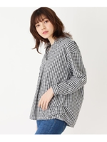 【イージーケア】洗濯後シワになりにくいタンク付きスキッパーシャツ/ブラック(219)